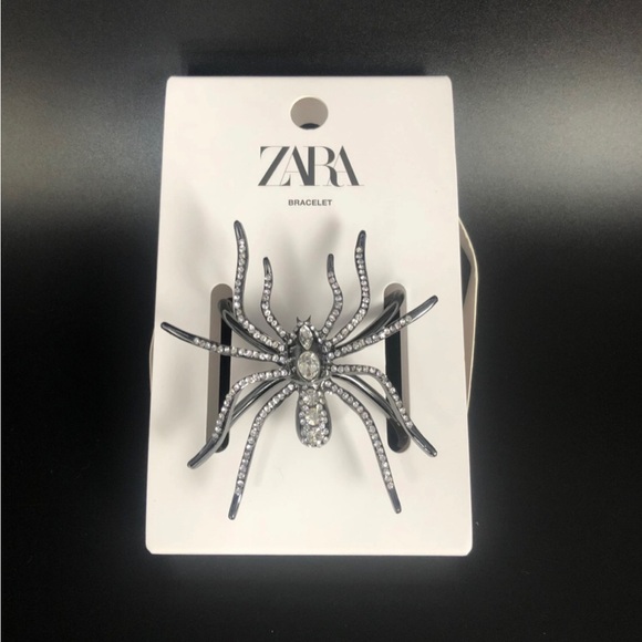 Zara rhinestone spider bangle cuff bracelet jewelry new with tags - Picture 3 of 8